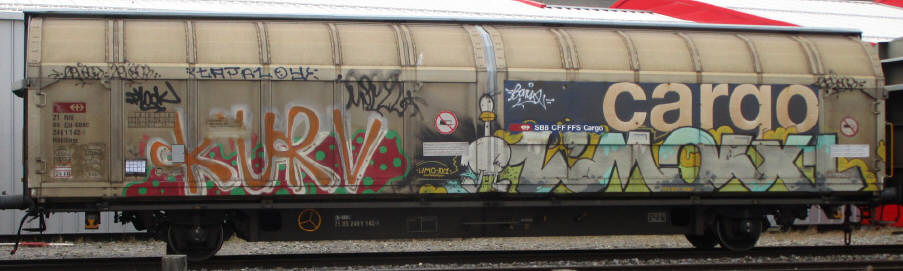 KURV LIMO RX1 SBB gterwagen graffiti