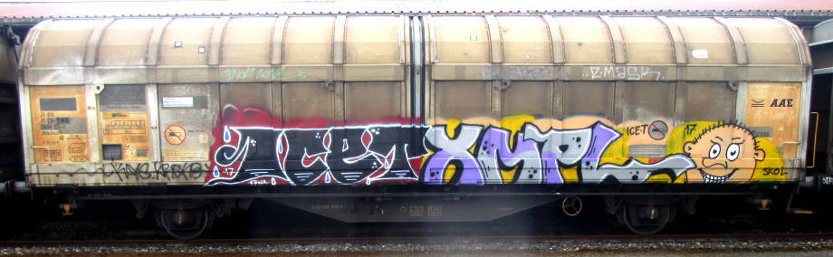 XMPL SBB-gterwagen graffiti zrich