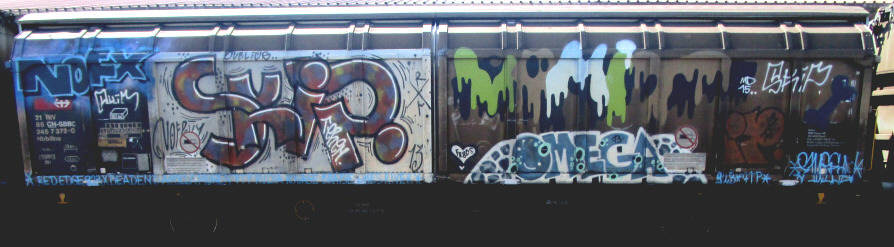 SKIP VOMIT OMEGA NOFX SBB-gterwagen graffiti zrich