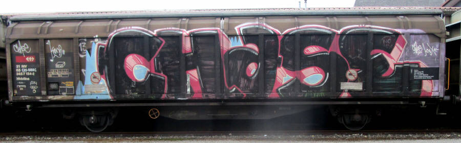 CHASE SBB-Gterwagen graffiti zrich