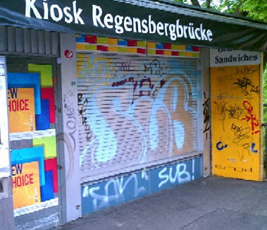 kiosk regensbergbrcke mit sub graffiti style zrich oerlikon