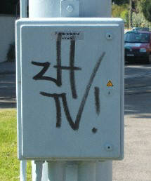 ZH TV graffiti tag zrich