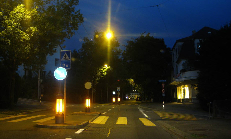 gladbachstrasse zrich in der blauen stunde. zrcher quartierfotos fluntern kreis 7