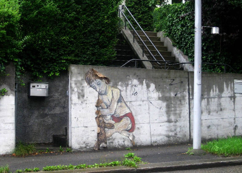 paste-up graffiti zrich gladbachstrasse zrich