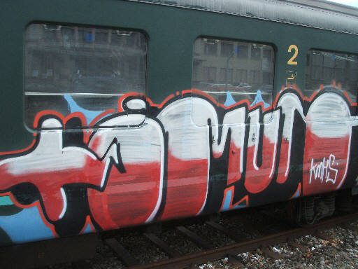 whole SBB car train graffiti zrich