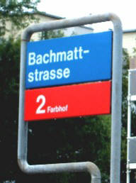 Tramhaltestelle Bachmattstrasse Zrich-Altstetten VBZ Zri-Linie Tramlinie Nr. 2 2er Tram