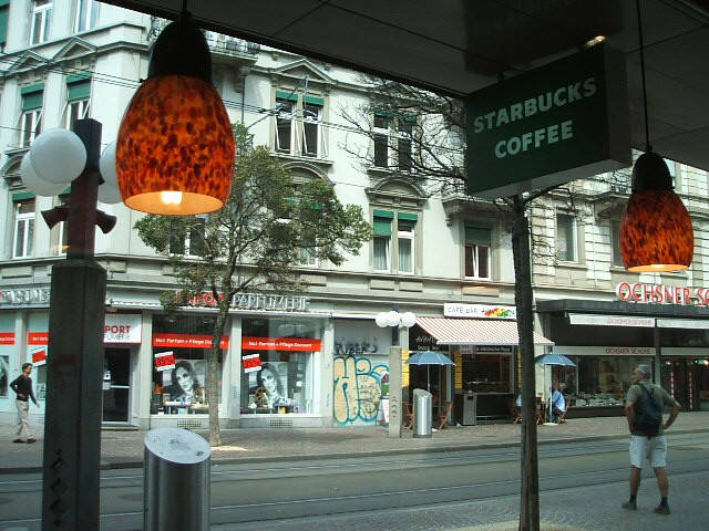 STARBUCKS COFFEE SHOP ZURICH SWITZERLAND. Starbucks Coffee Zrich Stauffacher