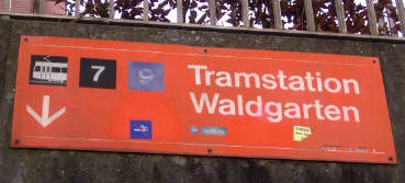 tramstation waldgarten vbz zri linie zrich schwamendinge
