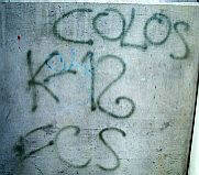COLOS K-12 graffiti tag